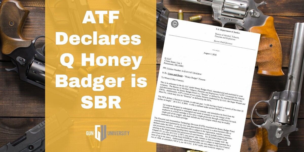 ATF Strikes Down Q Honey Badger “Pistol Brace”
