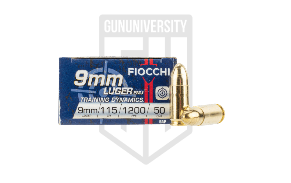 Fiocchi 9mm Luger 115gr FMJ