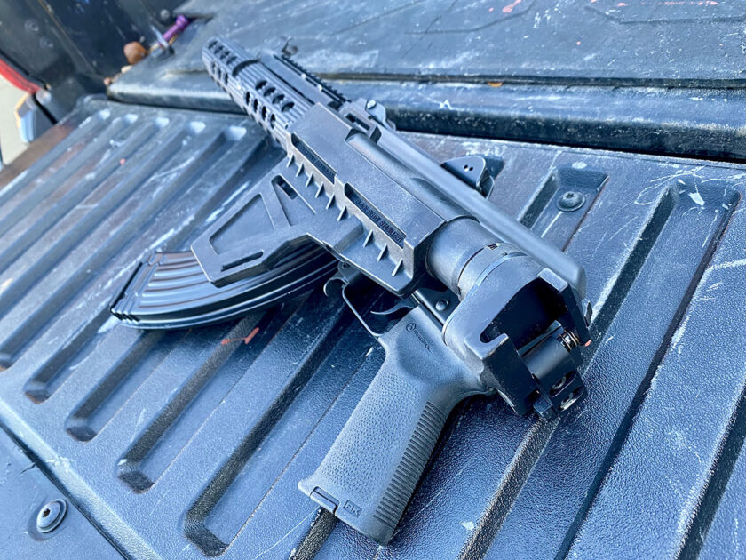 ZPAP92 with pistol brace folded.