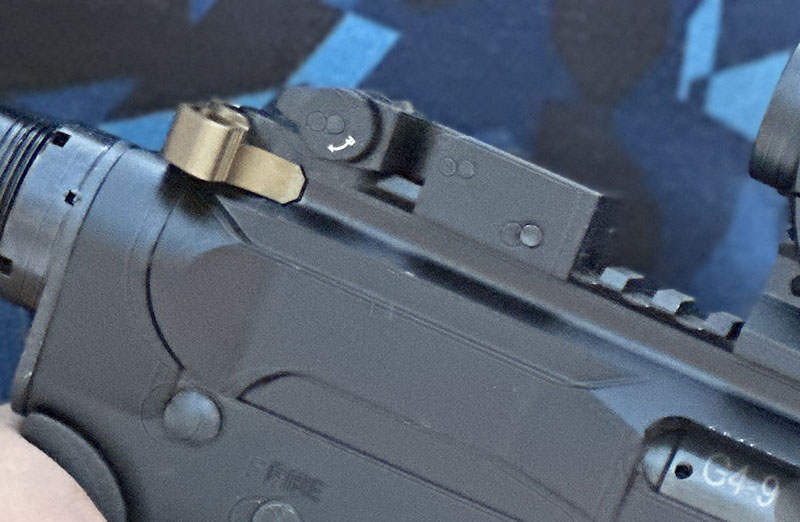 Strike Industries charging handle (from Gun University's PSA PX9 review). 