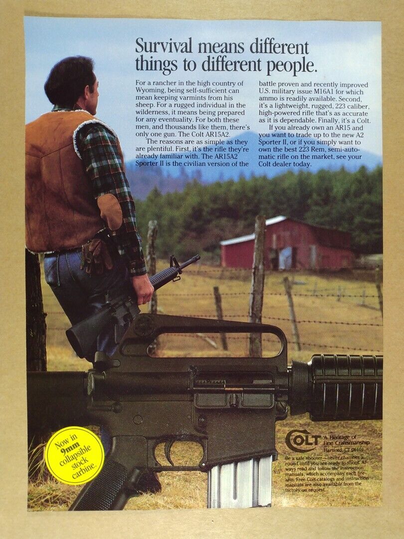 A Colt AR-15 ad from 1986. 