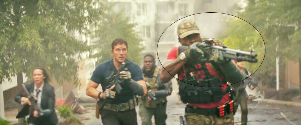 Dorian, played by Edwin Hodge, uses a Beretta 1301 in The Tomorrow War. It is the same actual shotgun used by Ben Edwards (Taylor Kitsch) in The Terminal List.