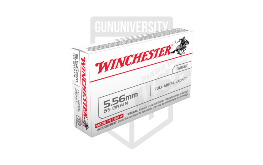 Winchester 5.56 Nato 55 Gr FMJ Ammo