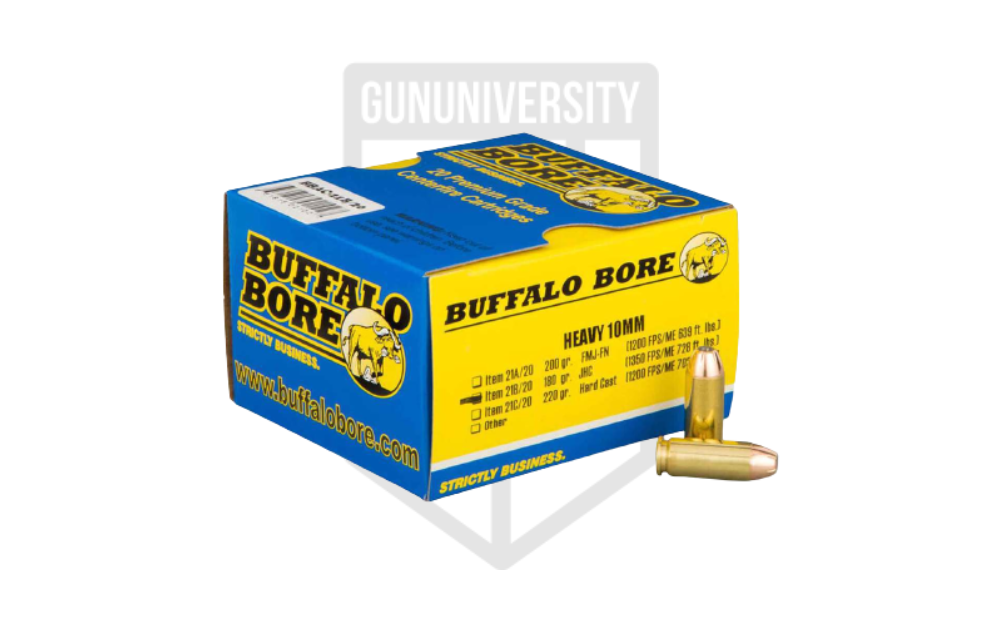 Buffalo Bore Heavy 10mm 180 Gr JHP Ammo