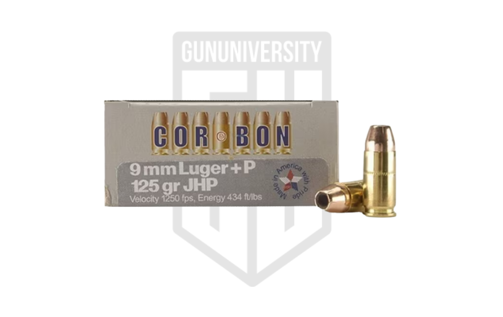 CORBON 9mm 125-grain JHP +P Ammo