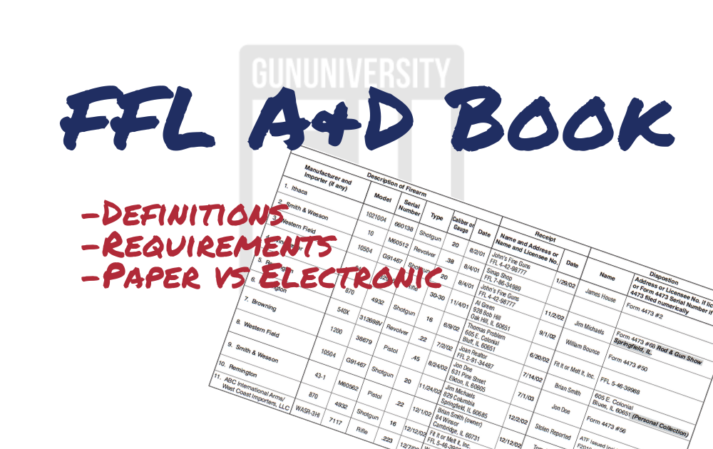 FFL A&D Book [Acquisition and Disposition Book]