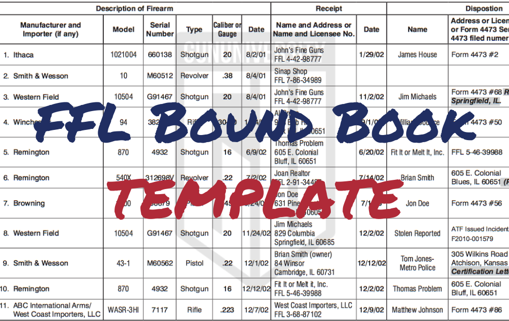 FFL Bound Book Template