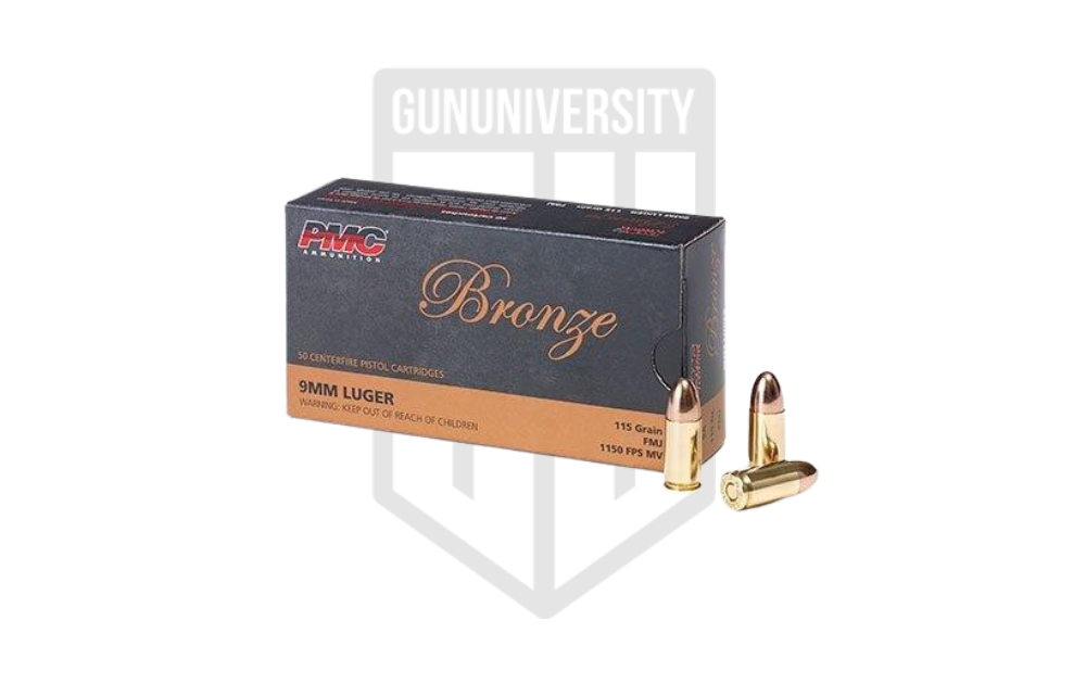 PMC Bronze 9mm 115 Gr FMJ Ammo