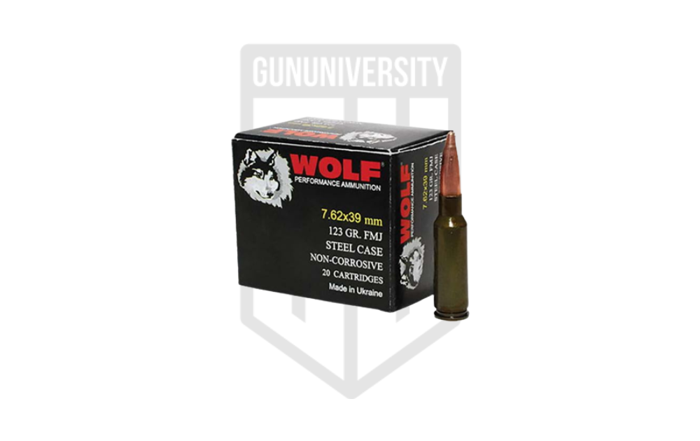 Wolf 7.62x39mm 123 grain FMJ Ammo