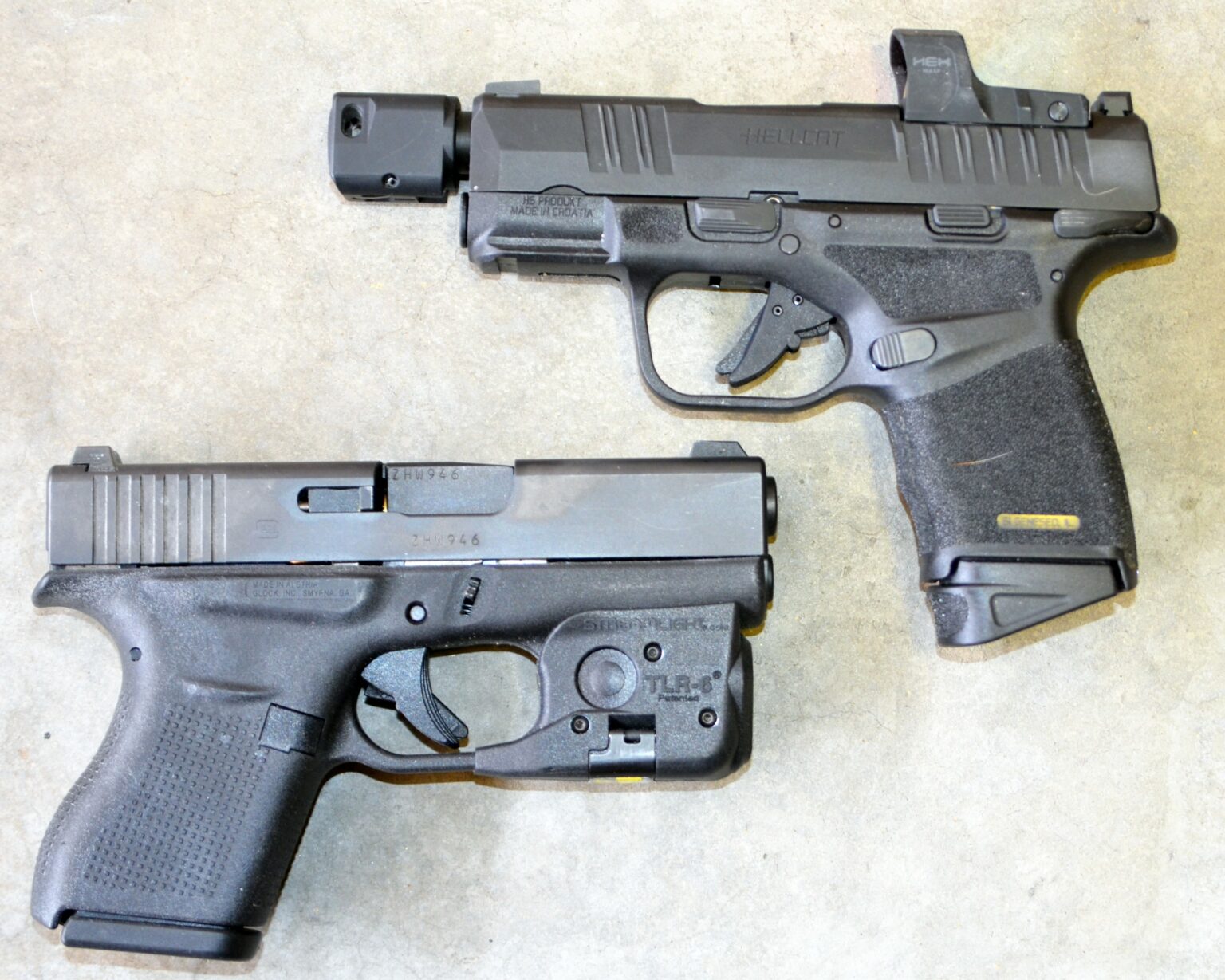 Glock 43 vs Springfield Armory Hellcat RDP in 2024