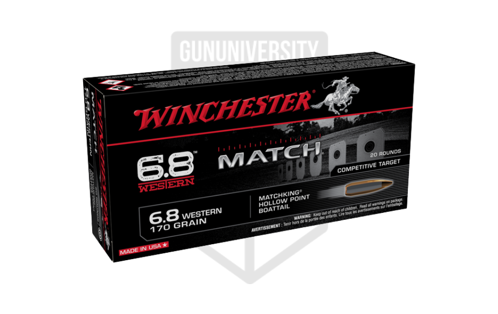 Winchester Match 6.8 Western 170 Gr BTHP
